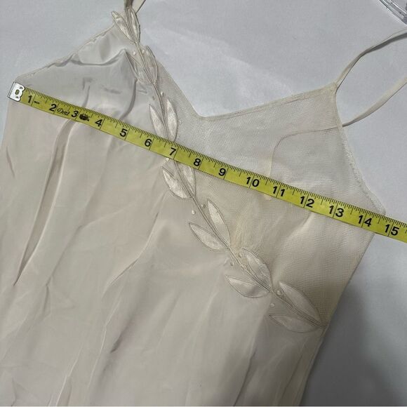Thea Tewi Lingerie 40s Ivory Nightgown Slip Size 32 Hollywood Glam Wedding - Picture 11 of 16